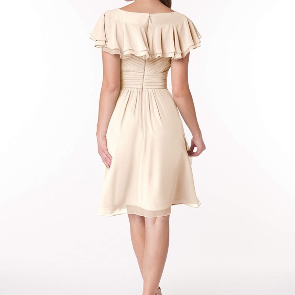 Azazie Hadley White Alabaster Dress Size 2 - Picture 2 of 6